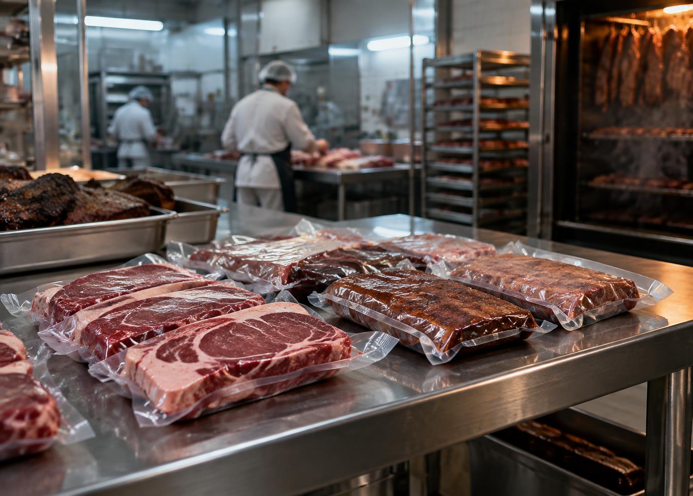 Cena ilustrativa de cozinha profissional